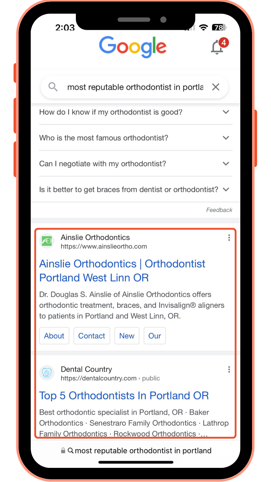 portland orthodontist google search